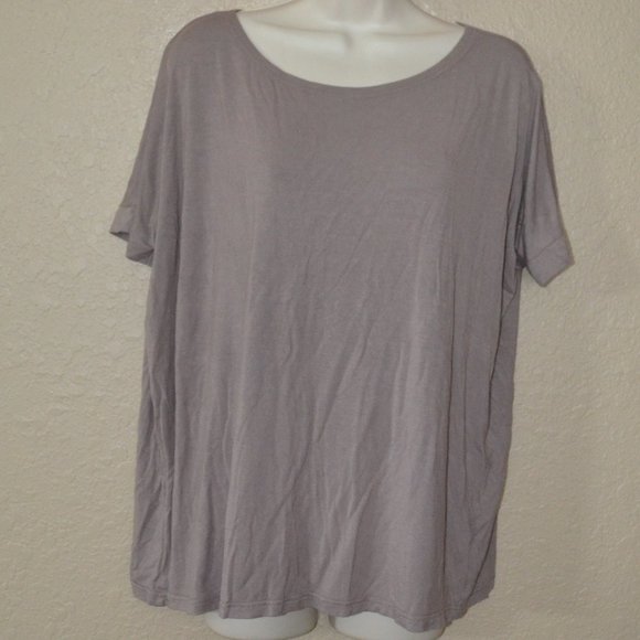 Sz S Tutu & Lilli Taupe Oversized Stretchy T Shirt Top - Picture 1 of 6